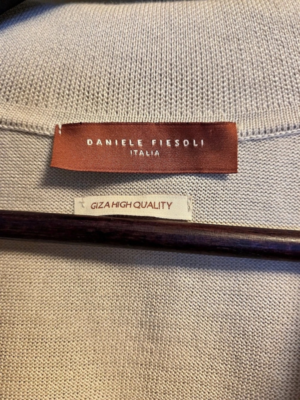 Made In Italy Daniele Fissoli Men's Cotton Polo in Beige